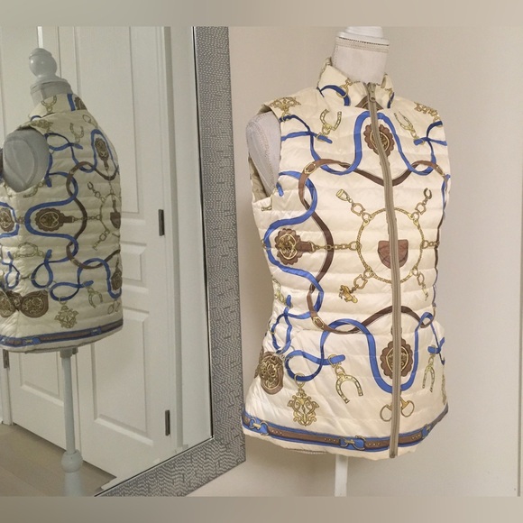 J. McLaughlin Tahoe goose down reversible Packable Vest - Picture 4 of 10